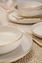 Hermia Juego de vajilla de porcelana de 8 piezas en Crema
